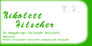 nikolett hilscher business card